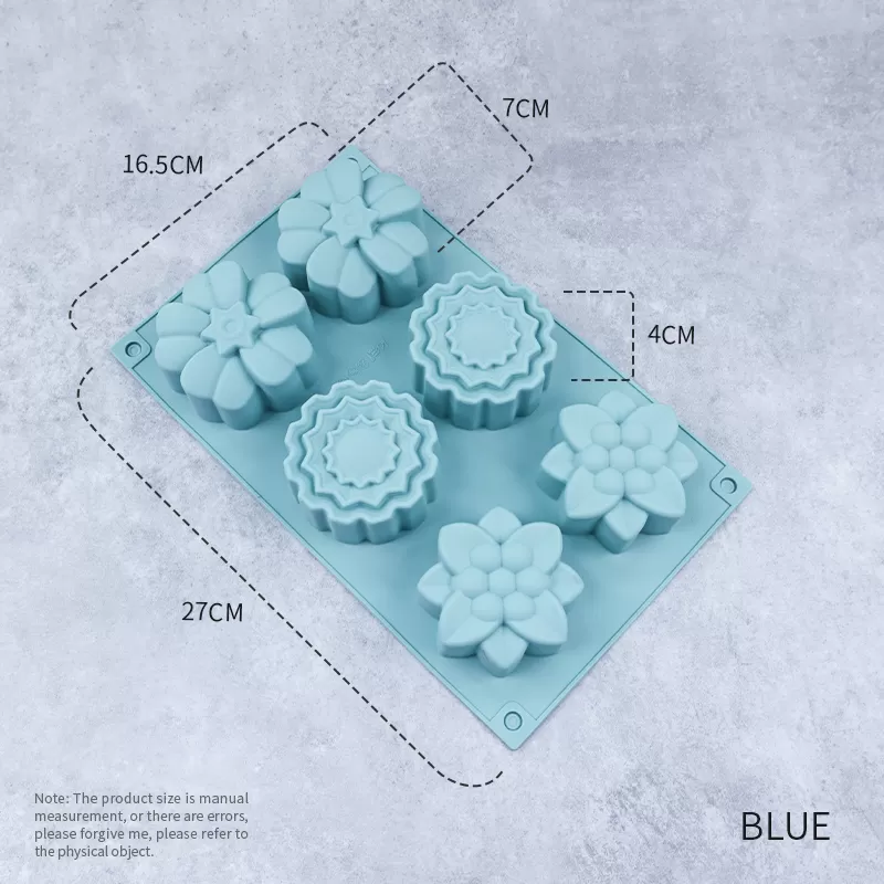 YH-009 Silicone 6-Hole Cake Mold