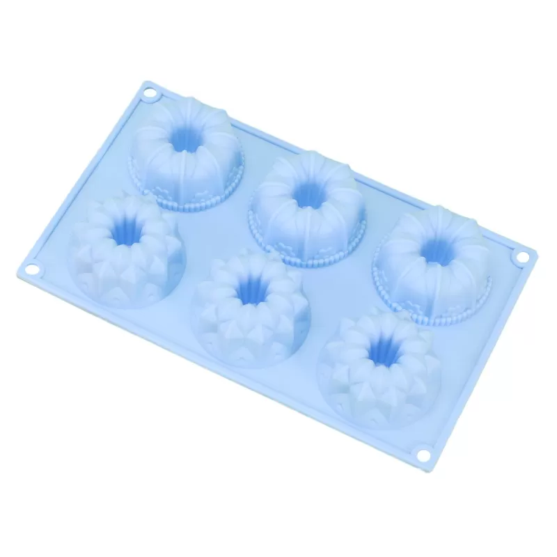 YH-075 Silicone 6-Hole Cake Mold