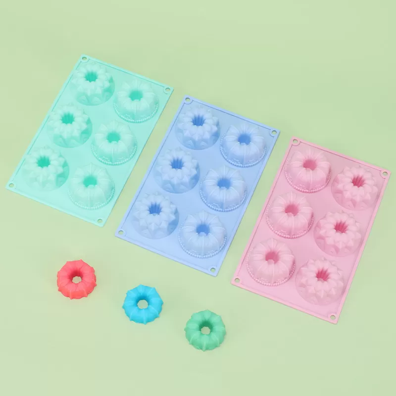 YH-075 Silicone 6-Hole Cake Mold