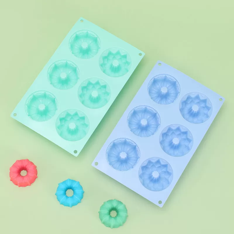 YH-075 Silicone 6-Hole Cake Mold