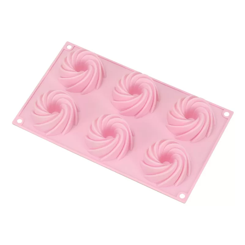 YH-084 Silicone 6-Hole Cake Mold