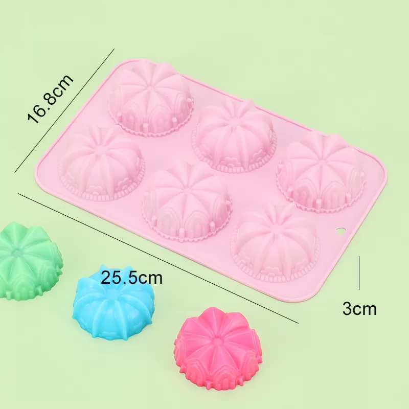 YH-115 Silicone 6-Hole Cake Mold