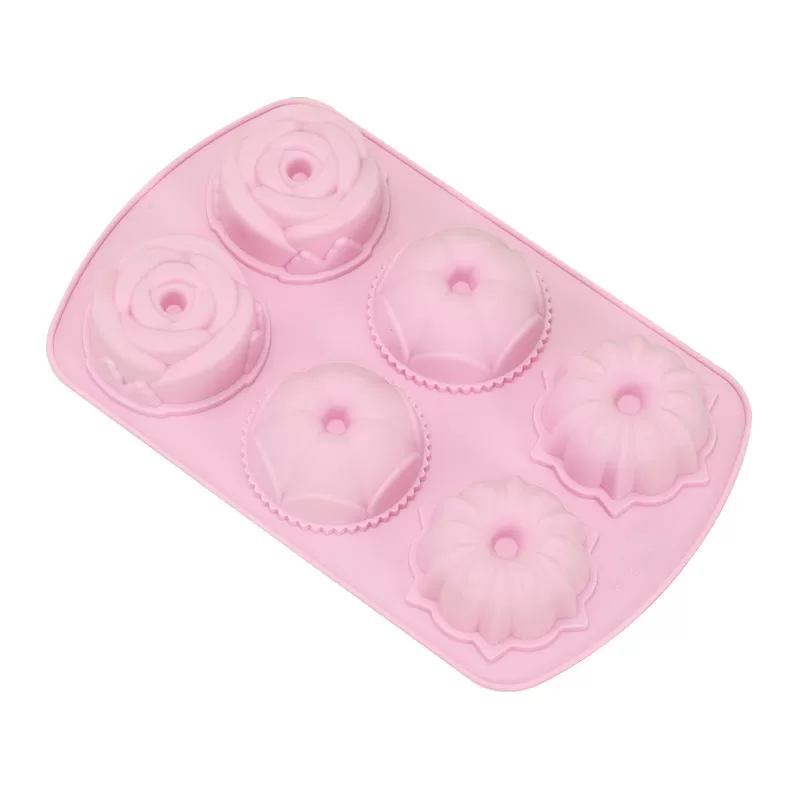 YH-127 Silicone 6-Hole Cake Mold