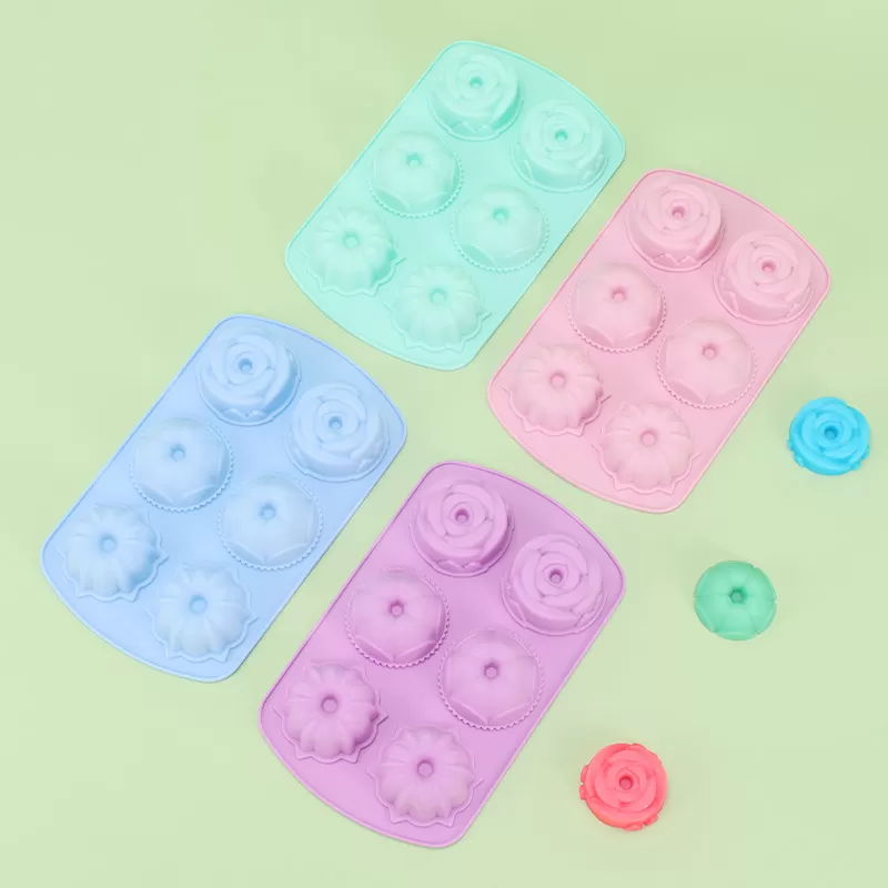 YH-127 Silicone 6-Hole Cake Mold