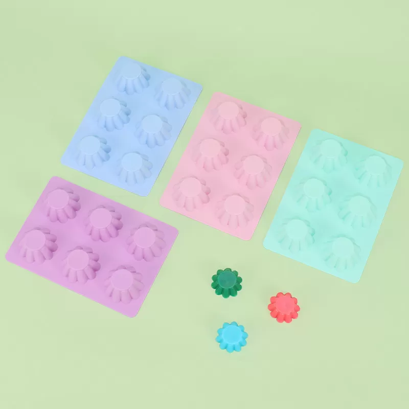 YH-128 Silicone 6-Hole Cake Mold