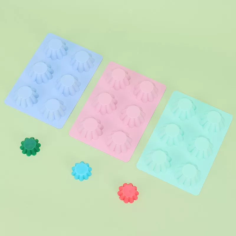 YH-128 Silicone 6-Hole Cake Mold