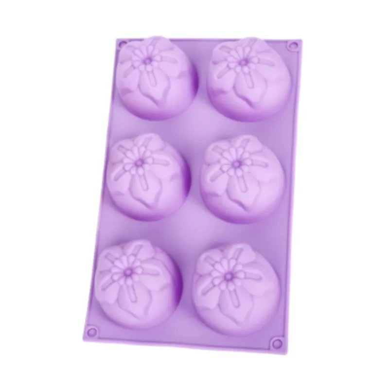 YH-357 Silicone 6-Hole Cake Mold