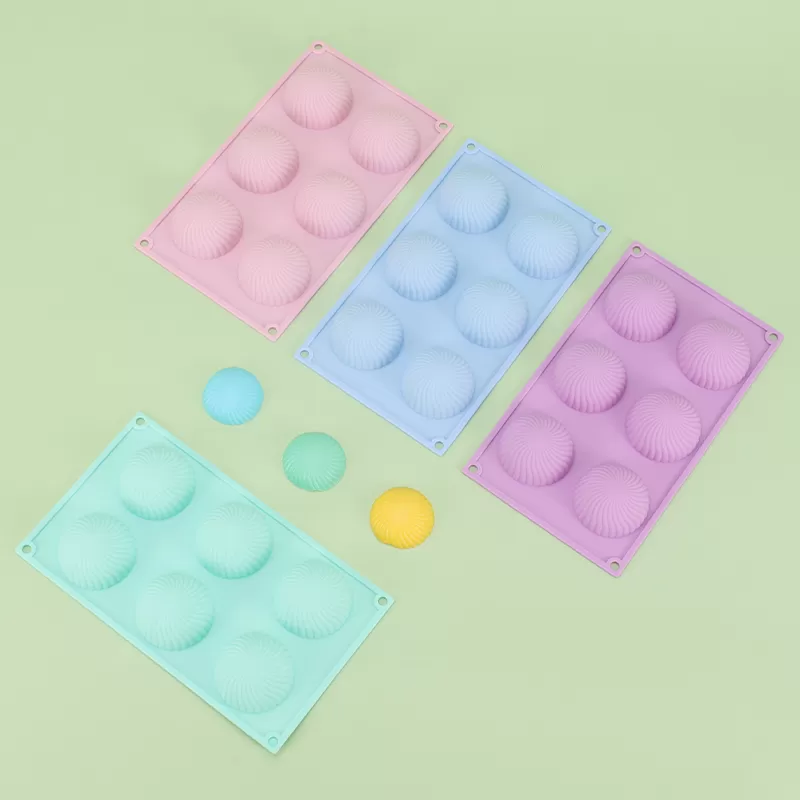 YH-294 Silicone 6-Hole Cake Mold