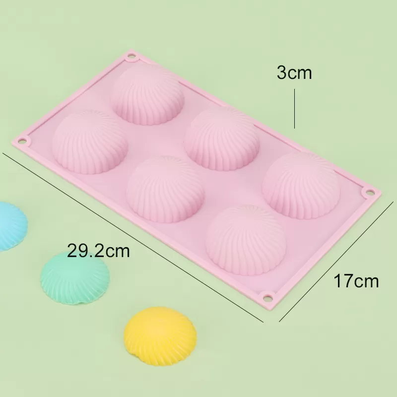 YH-294 Silicone 6-Hole Cake Mold