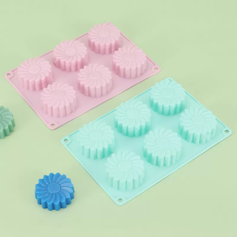 YH-306 Silicone 6-Hole Cake Mold