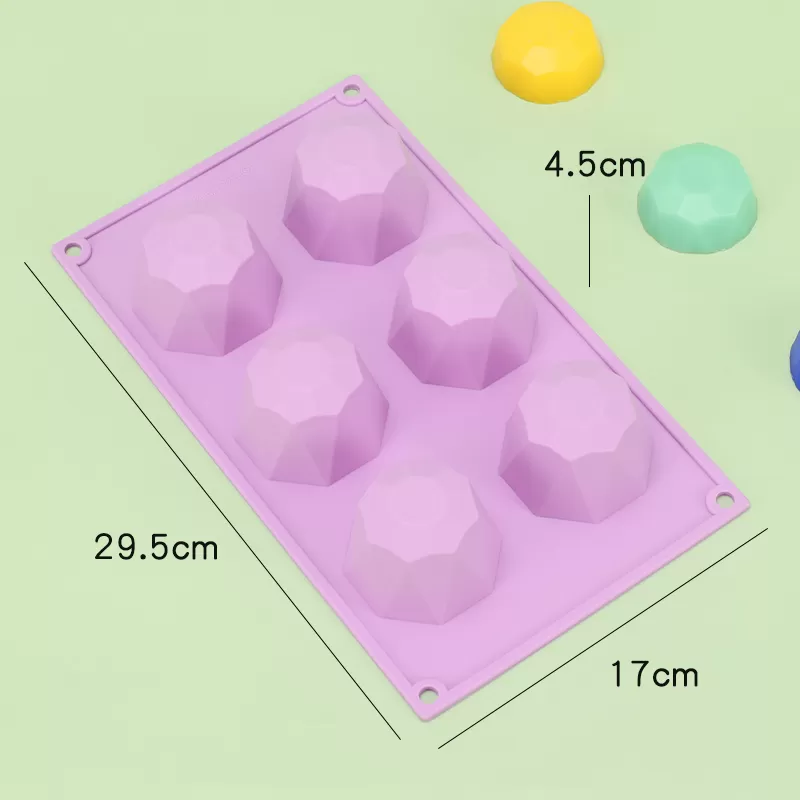 YH-372 Silicone 6-Hole Cake Mold