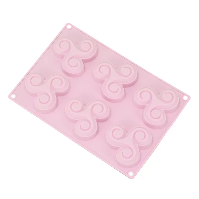 YH-381 Silicone 6-Hole Cake Mold