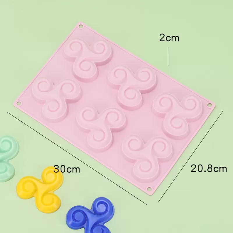 YH-381 Silicone 6-Hole Cake Mold