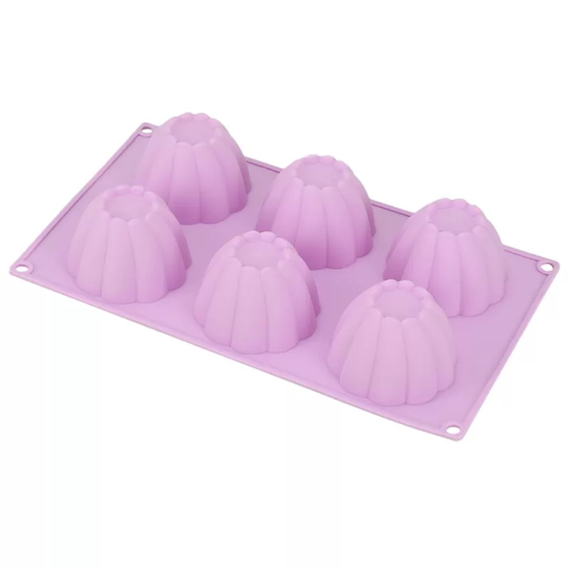 YH-387 Silicone 6-Hole Cake Mold