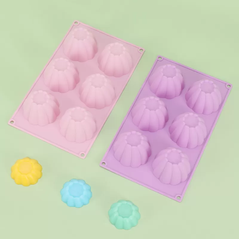 YH-387 Silicone 6-Hole Cake Mold