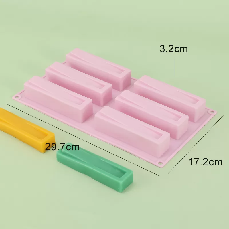 YH-396 Silicone 6-Hole Cake Mold