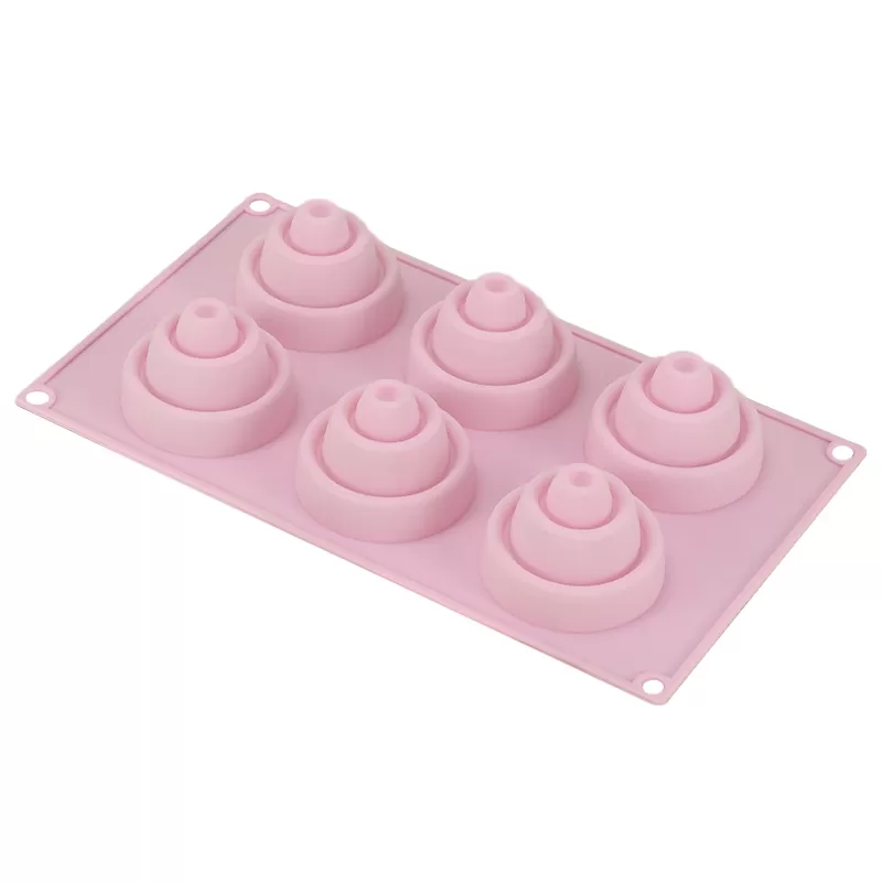 YH-399 Silicone 6-Hole Cake Mold