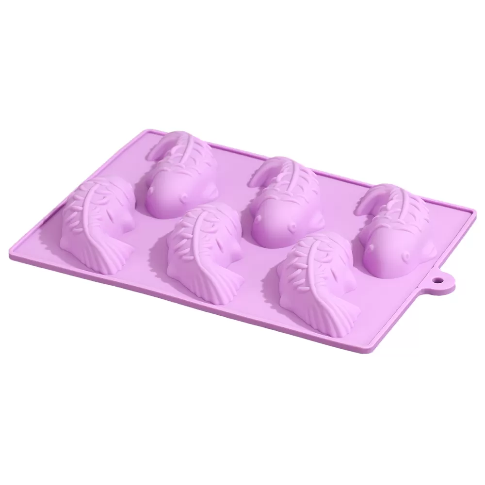 YH-433 Silicone 6-Hole Cake Mold