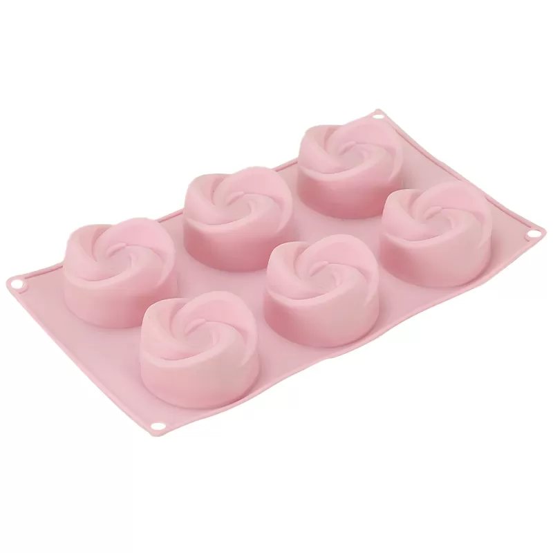 YH-463 Silicone 6-Hole Cake Mold