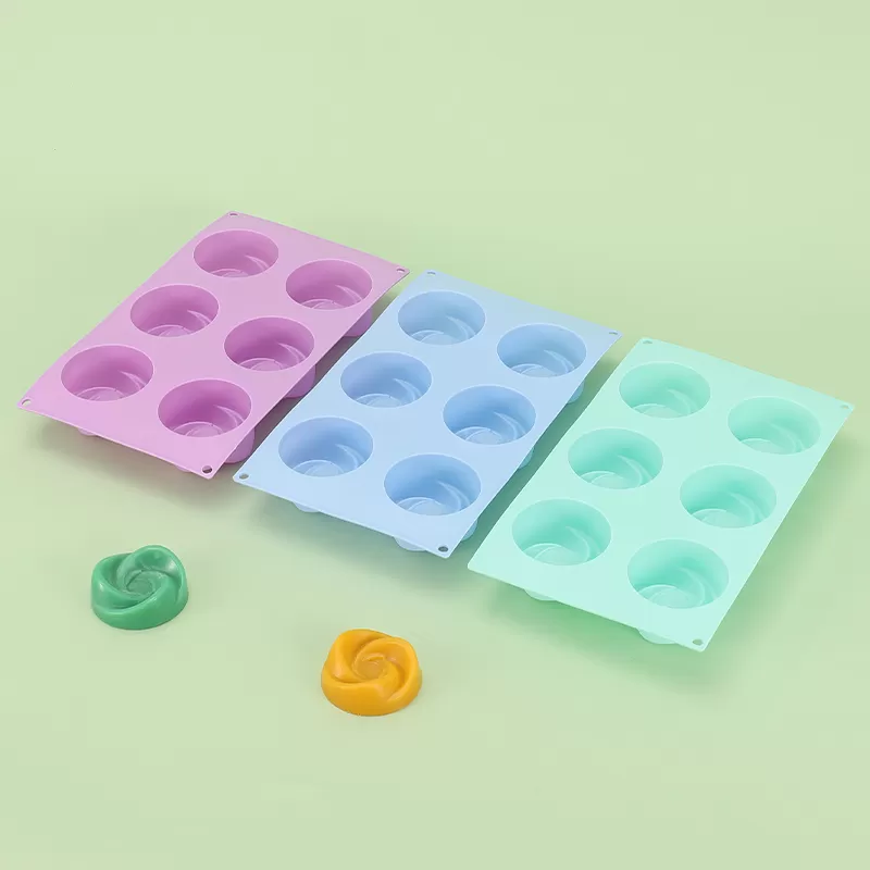 YH-463 Silicone 6-Hole Cake Mold