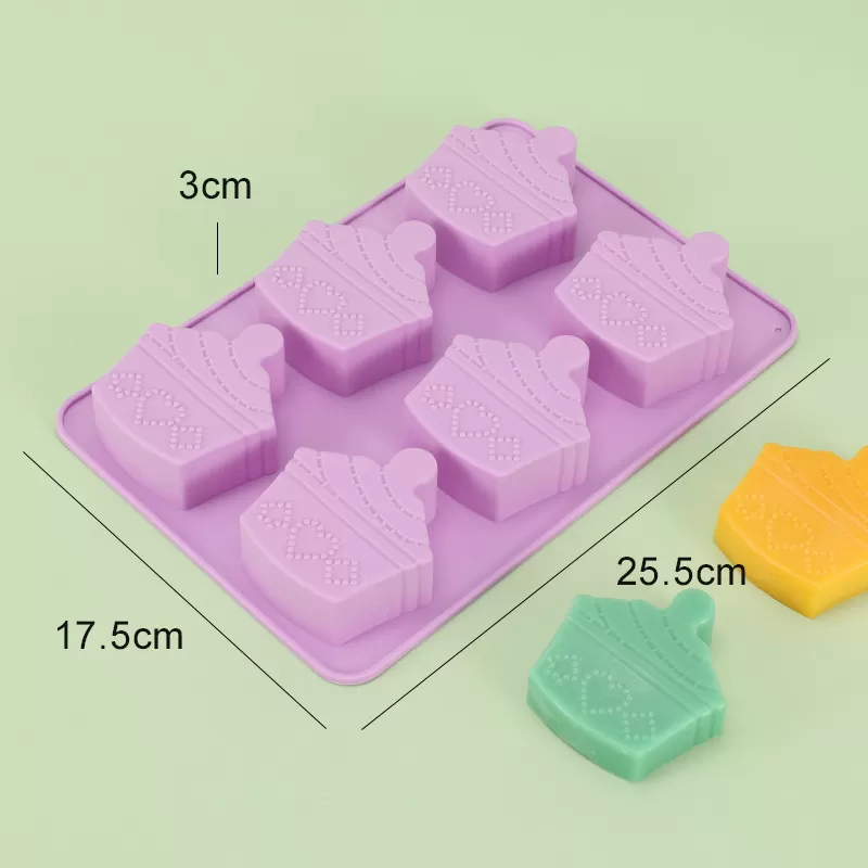 YH-480 Silicone 6-Hole Cake Mold