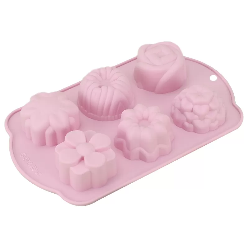 YH-505 Silicone 6-Hole Cake Mold