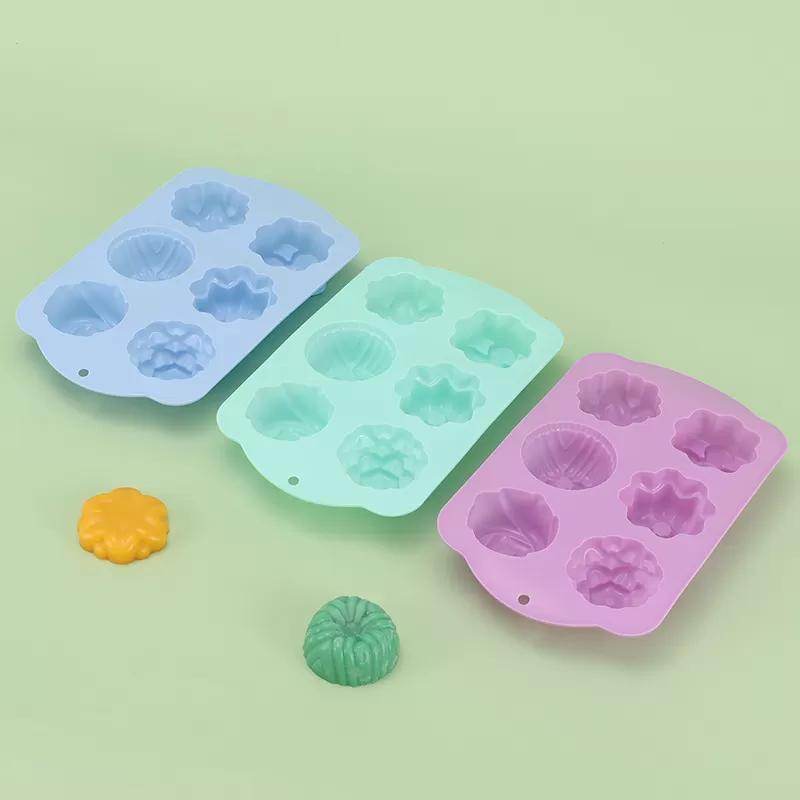 YH-505 Silicone 6-Hole Cake Mold