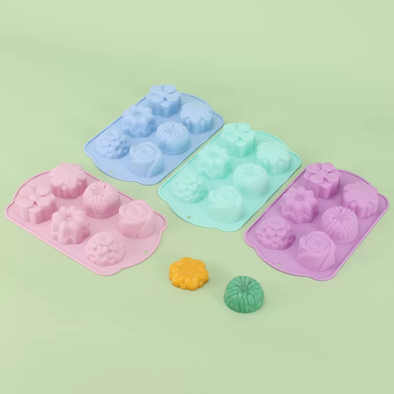 YH-505 Silicone 6-Hole Cake Mold