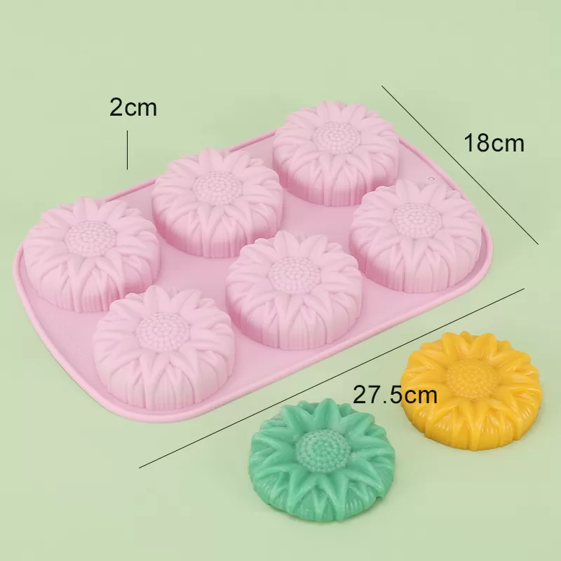 YH-507 Silicone 6-Hole Cake Mold