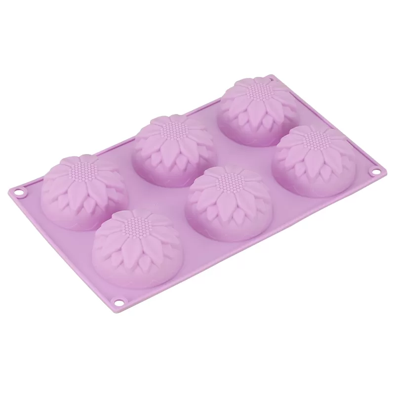 YH-356 Silicone 6-Hole Cake Mold