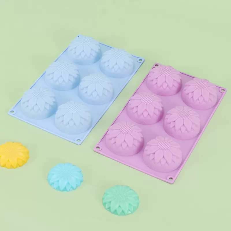 YH-356 Silicone 6-Hole Cake Mold