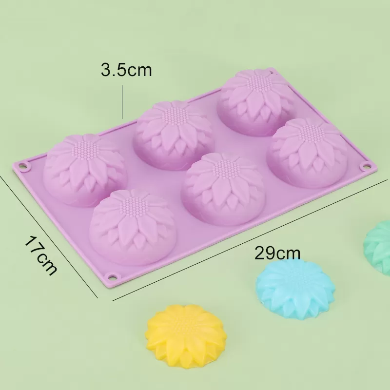 YH-356 Silicone 6-Hole Cake Mold