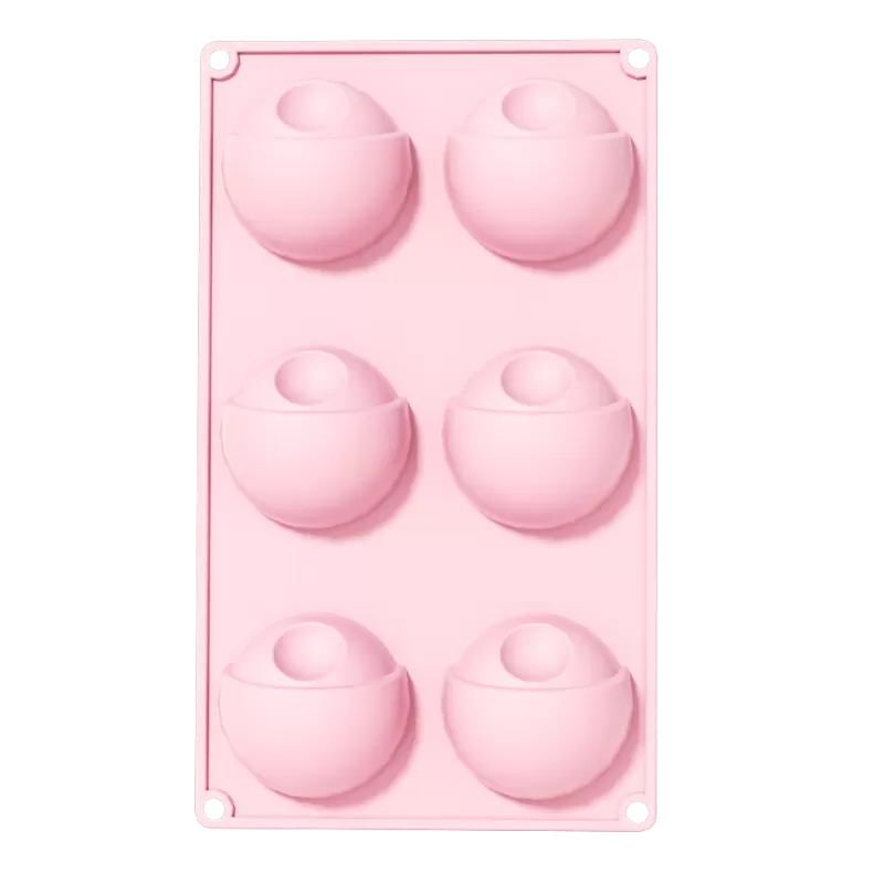 YH-392 Silicone 6-Hole Cake Mold