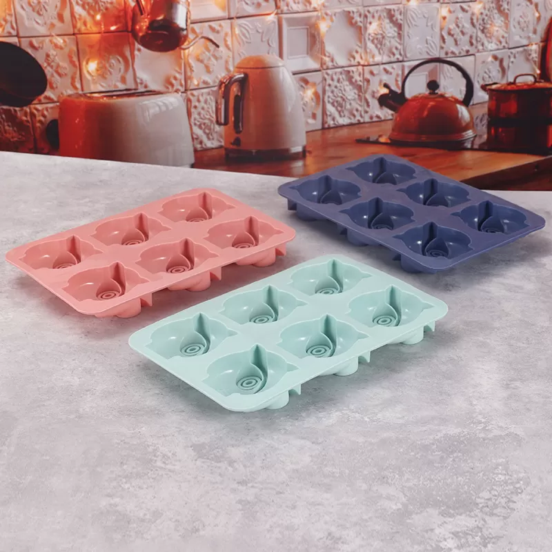 YH-446 Silicone 6-Hole Cake Mold