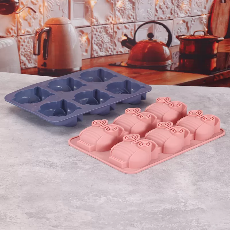 YH-446 Silicone 6-Hole Cake Mold