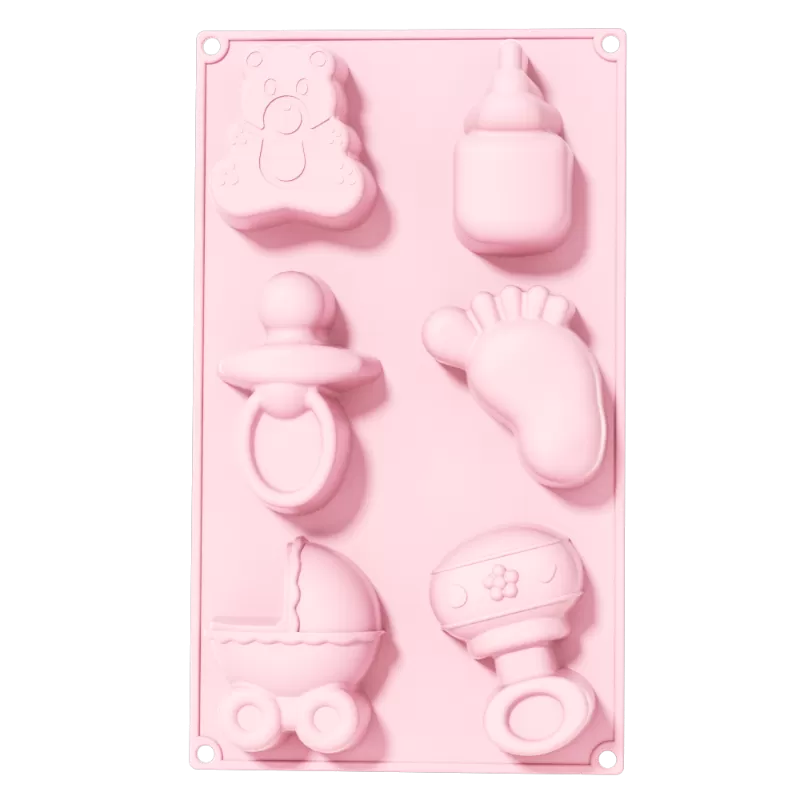 YH-447 Silicone 6-Hole Cake Mold