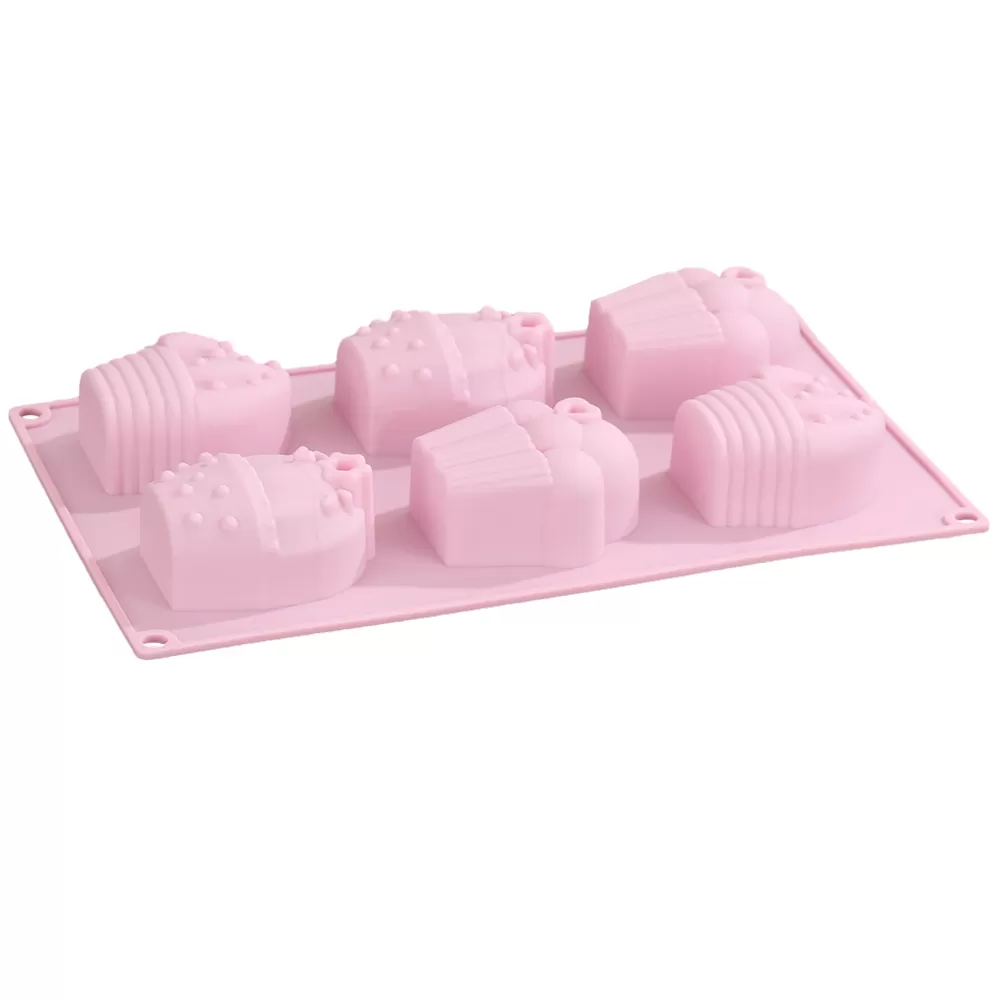 YH-477 Silicone 6-Hole Cake Mold