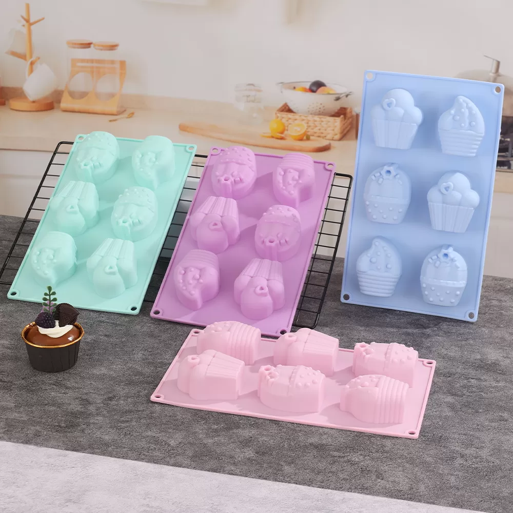 YH-477 Silicone 6-Hole Cake Mold