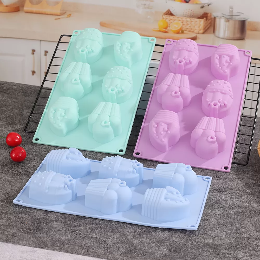 YH-477 Silicone 6-Hole Cake Mold