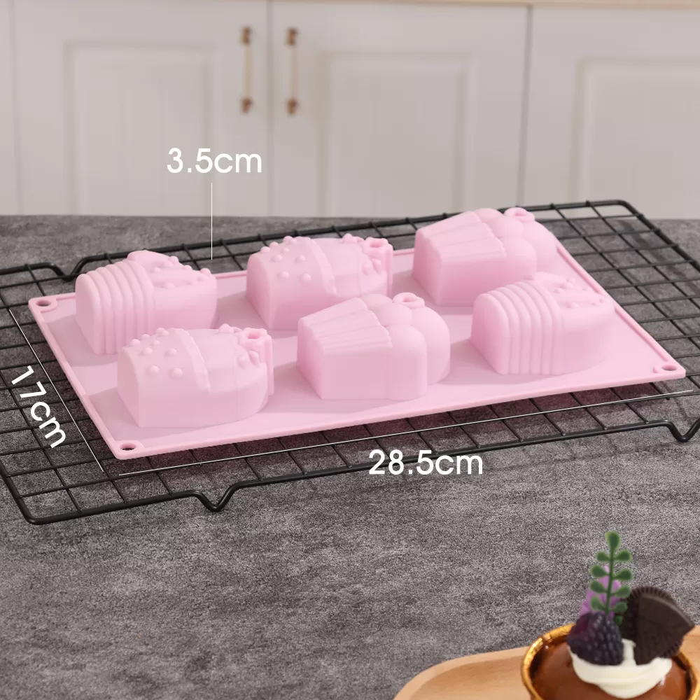 YH-477 Silicone 6-Hole Cake Mold