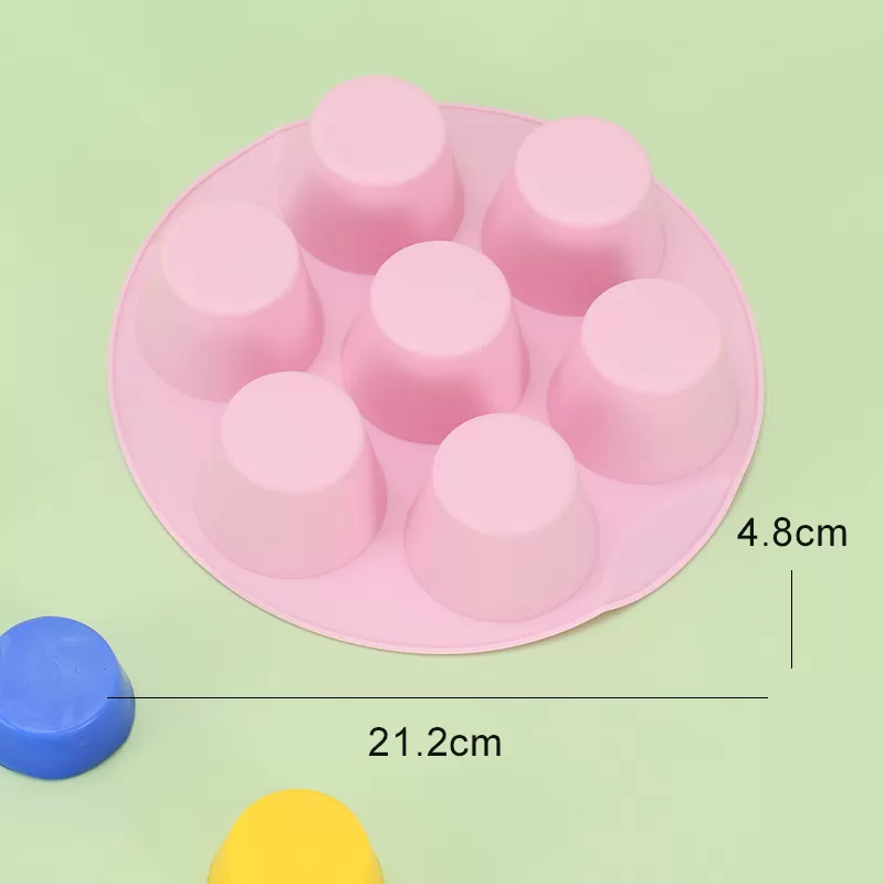 YH-138 Silicone 7-Hole Cake Mold