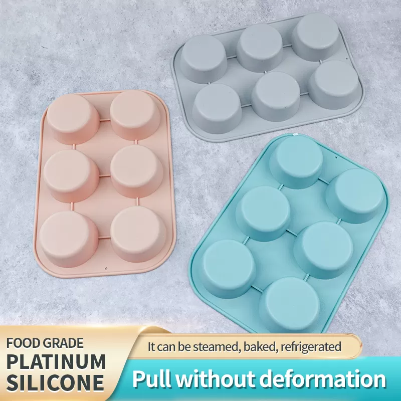 YH-002 Silicone 6-Hole Cake Mold