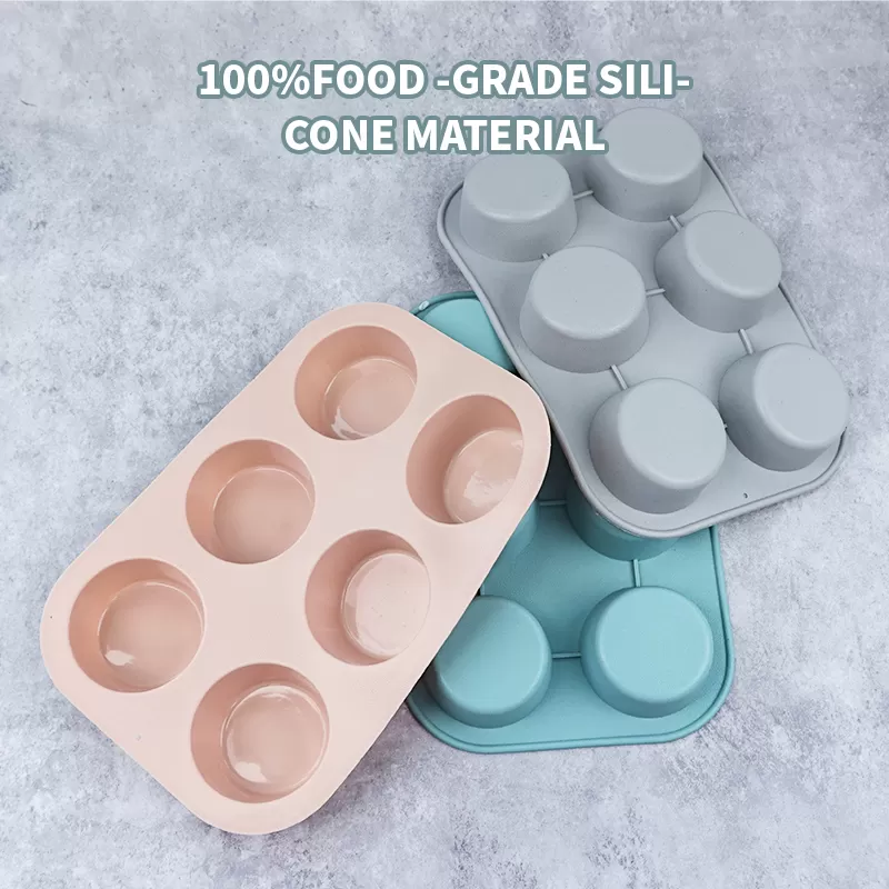 YH-002 Silicone 6-Hole Cake Mold