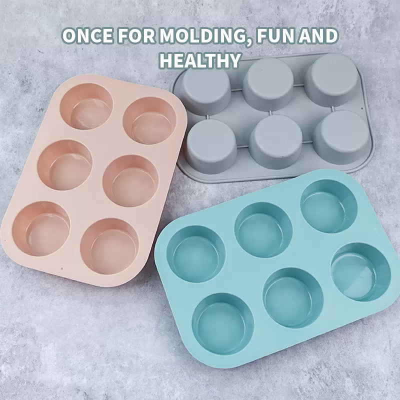 YH-002 Silicone 6-Hole Cake Mold