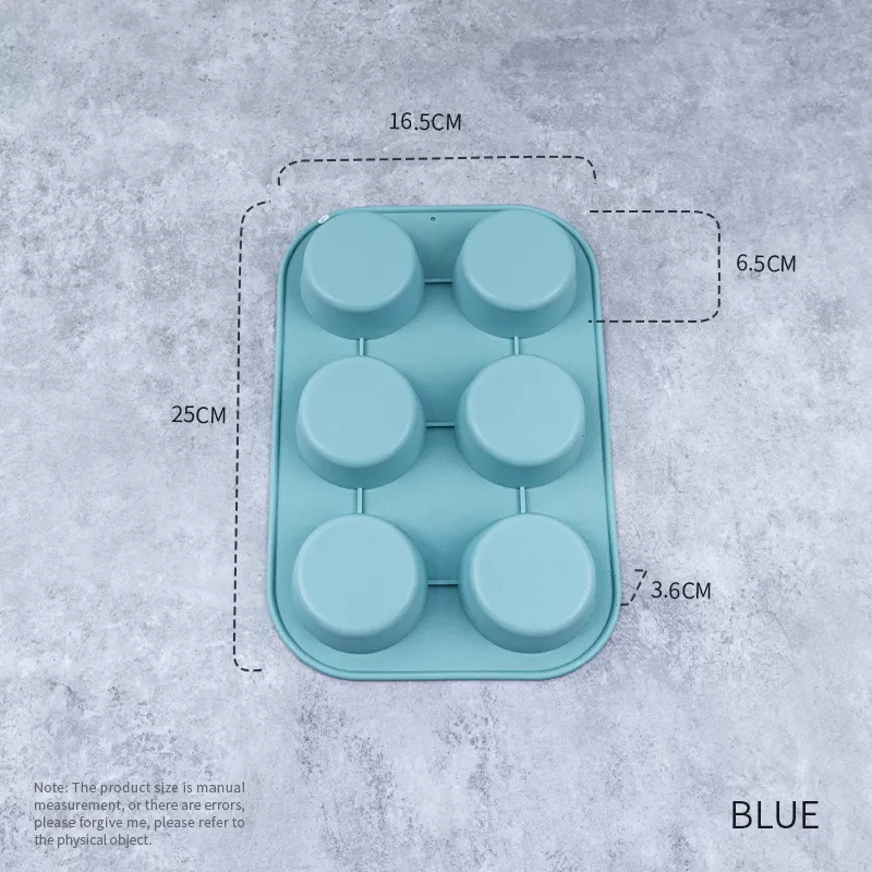 YH-002 Silicone 6-Hole Cake Mold