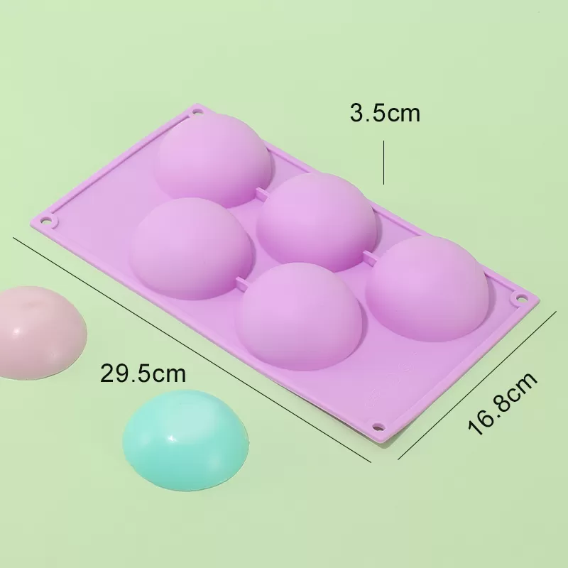 YH-265 Silicone 5-Hole Cake Mold