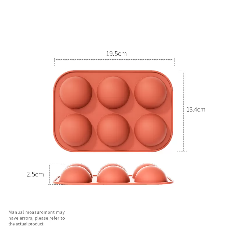 YH-612 Silicone 6-Hole Cake Mold