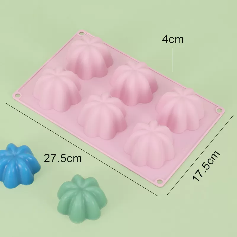 YH-369 Silicone 6-Hole Cake Mold