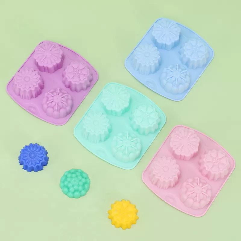 YH-068 Silicone 4-Hole Cake Mold