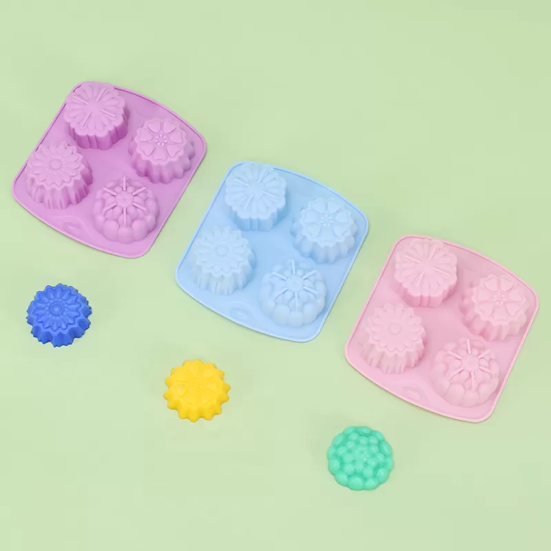 YH-068 Silicone 4-Hole Cake Mold